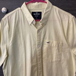 New Hollister Men's Long-Sleeve Button-Down Dress Shirt, Size M