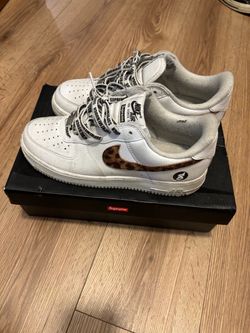 supreme forces with cheetah print check