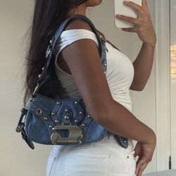 Vintage Blue Guess Croc Style Bag with 