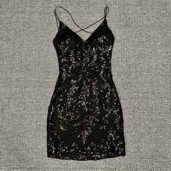 Black Sequin Dress