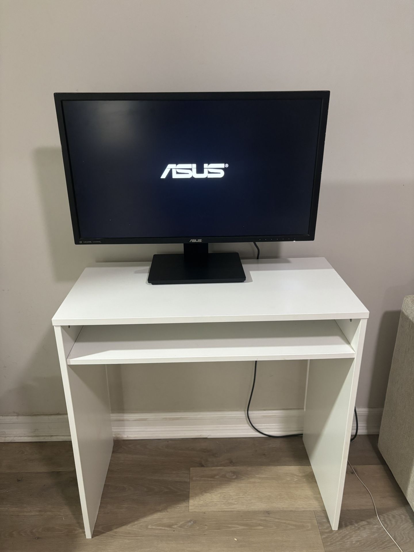 Desk And ASUS monitor