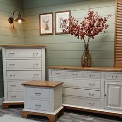 Vintage SEARS Bedroom Set | Buffet/Long Dresser | Tall Chest  | Nightstand