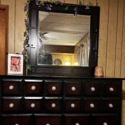 Dresser With Mirror And Nightstand 