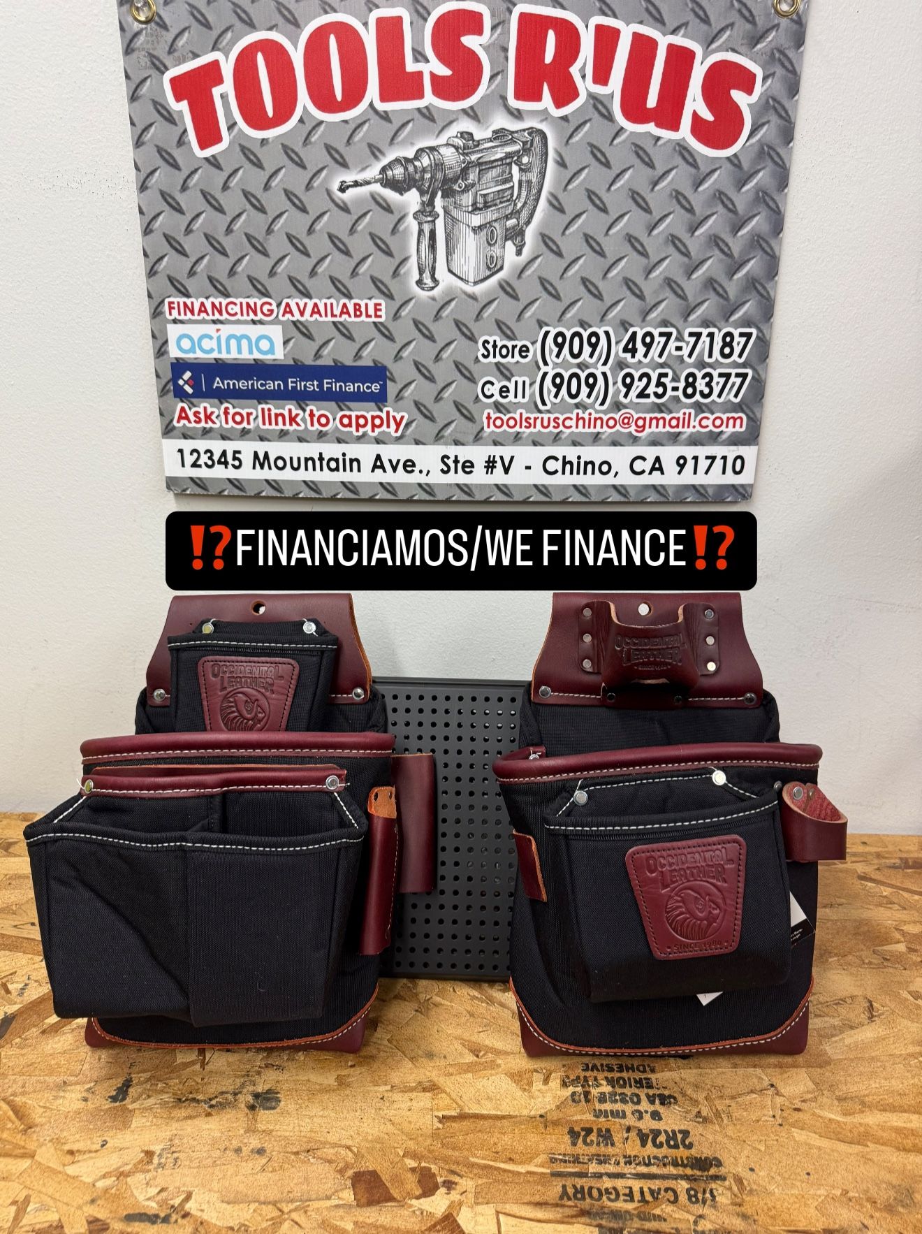 8580 OCCIDENTAL LEATHER FatLip Tool Bag Set(SOLO POUCHES)**(FINANCIAMOS/WE FINANCE)**