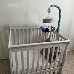 Mini-crib + Mattress + Kipton Musical Rotating Baby Crib Mobile 