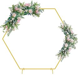 7.2FT Hexagon Wedding Arch Backdrop (١٥٤)رقم ج