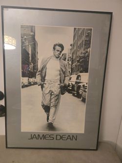 James Dean vintage 1984 framed poster 1984 Roy Schatt