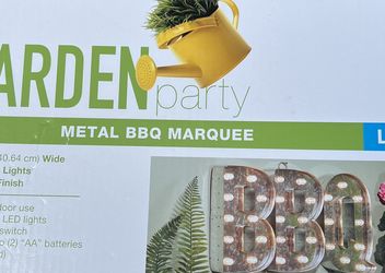 Metal BBQ Marquee