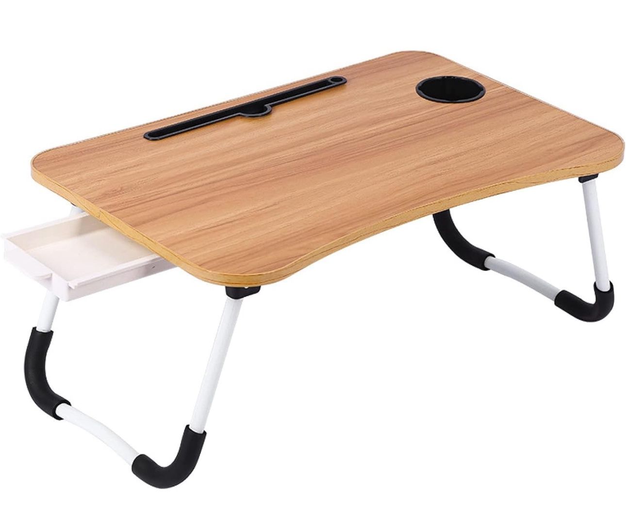Laptop Desk Laptop Bed Stand Foldable Laptop Table Folding Breakfast Tray Portable Lap Standing Desk Reading and Writing Holder with Drawer (NEW)
