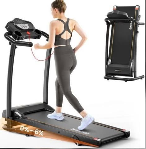 NEW Yuejiqi Walking Pad, Foldable Treadmill with 6% Incline, Speed 0.5-6 MPH, Weight Capacity 240lbs. Retail price is $249.99.