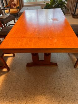 Midcentury Mission Dining Table & Chairs