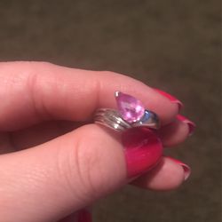 Engagement Ring Pink Sapphire 
