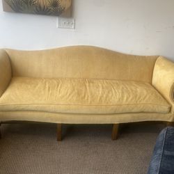 YELLOW  FABRIC SOFA