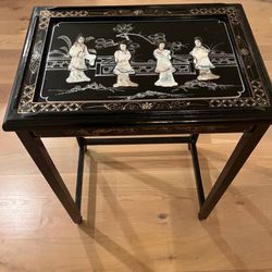 Vintage Mother Of Pearl Inlay Japanese Table 