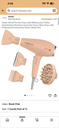 Conair Infiniti Pro Hair Dryer Blush Pink