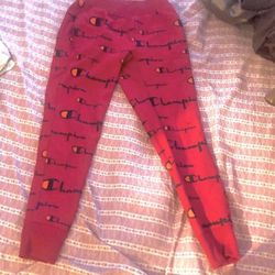 Red printed champion Joggers