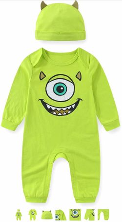 Disney Monsters Inc. Toy Story Pooh Cars Baby Boys Coverall with Cap Infant