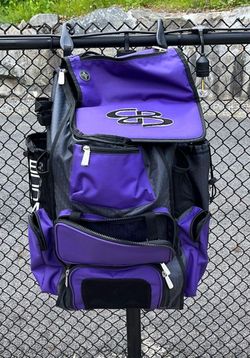 Boombah Baseball Softball Bat Backpack Purple Black