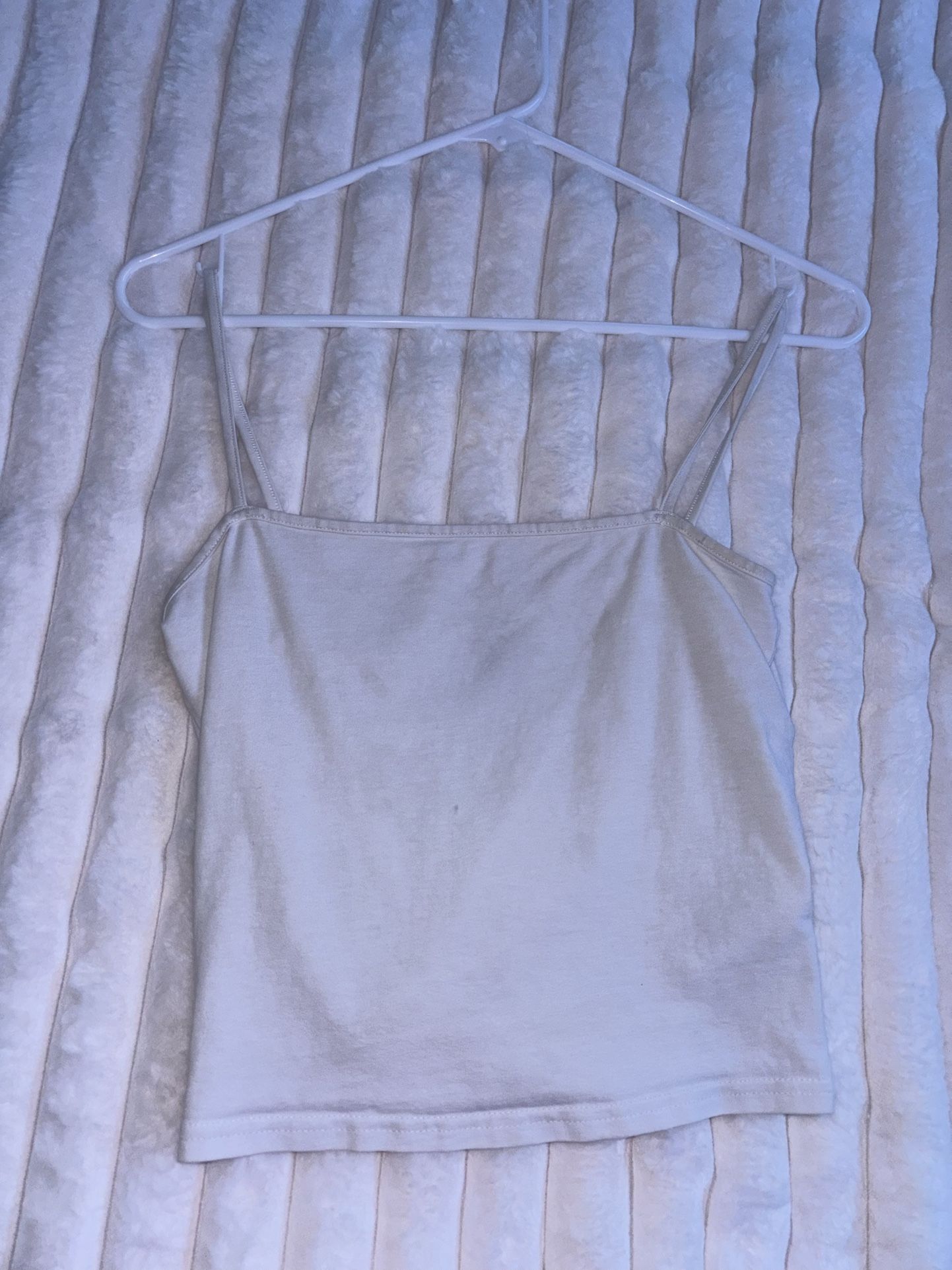 white tank top