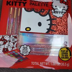 Hello Kitty Eye Shadow Palette With 35 Colors And 5 Brushes
