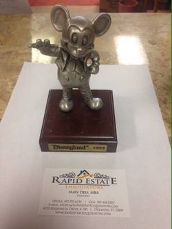 Disney's "Disneyland" 1955 pewter figurine