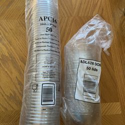 16 ounce cups (50-count) & dome lids (50 count)