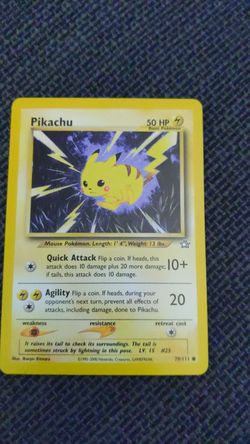 Pikachu pokemon card (original series)