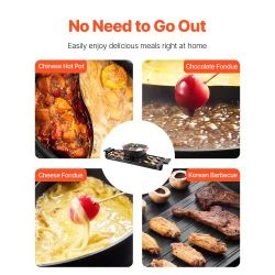 975#Hot Pot with Grill, 2300W 2-in-1 Electric Smokeless Grill and Hot Pot, Removable Shabu-shabu Hotpot with Non-stick Pan, Separate Dual Temperature 
