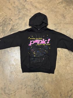 Sp5der Pink Slime Black Hoodie