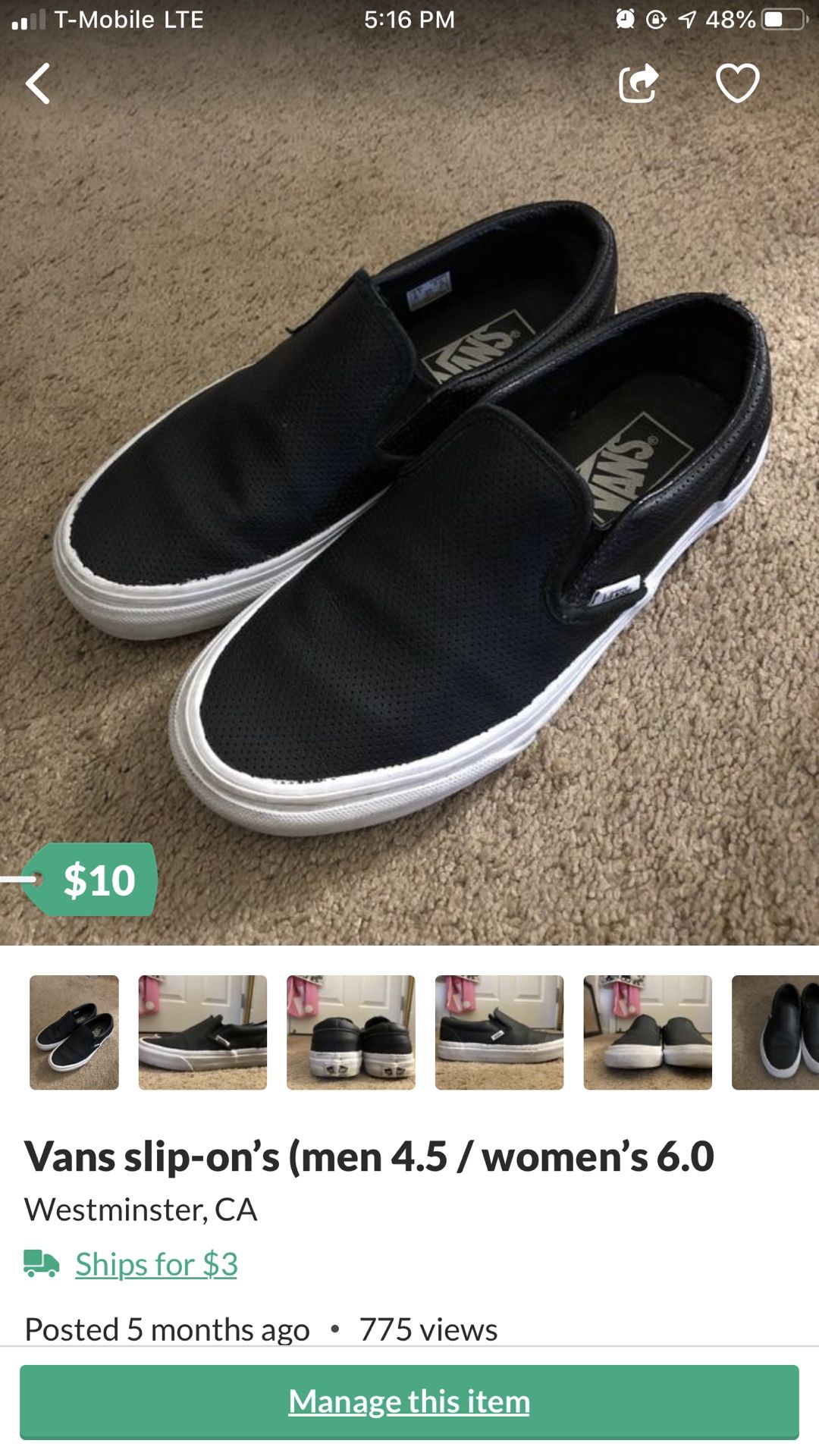 Vans 4.5 used