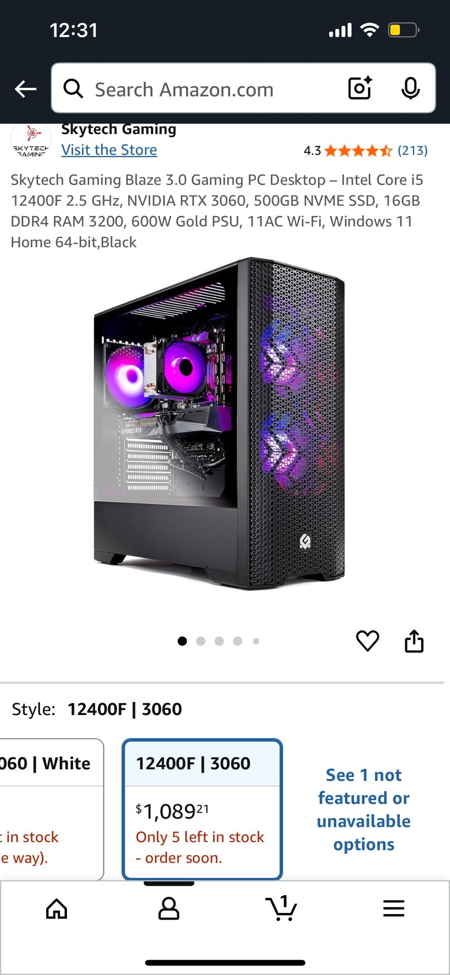 Sky tech Gaming PC
