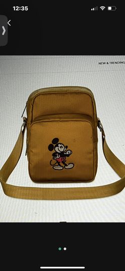 Mickey Mouse Crossbody Bag Gold Embroidered