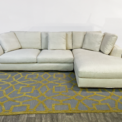 ( Delivery Available ) Castlery Hamilton Cream White Sectional Couch