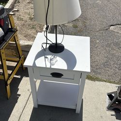 End table with lamp