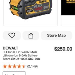DEWALT 9.0 FLEXVOLT BATTERY 