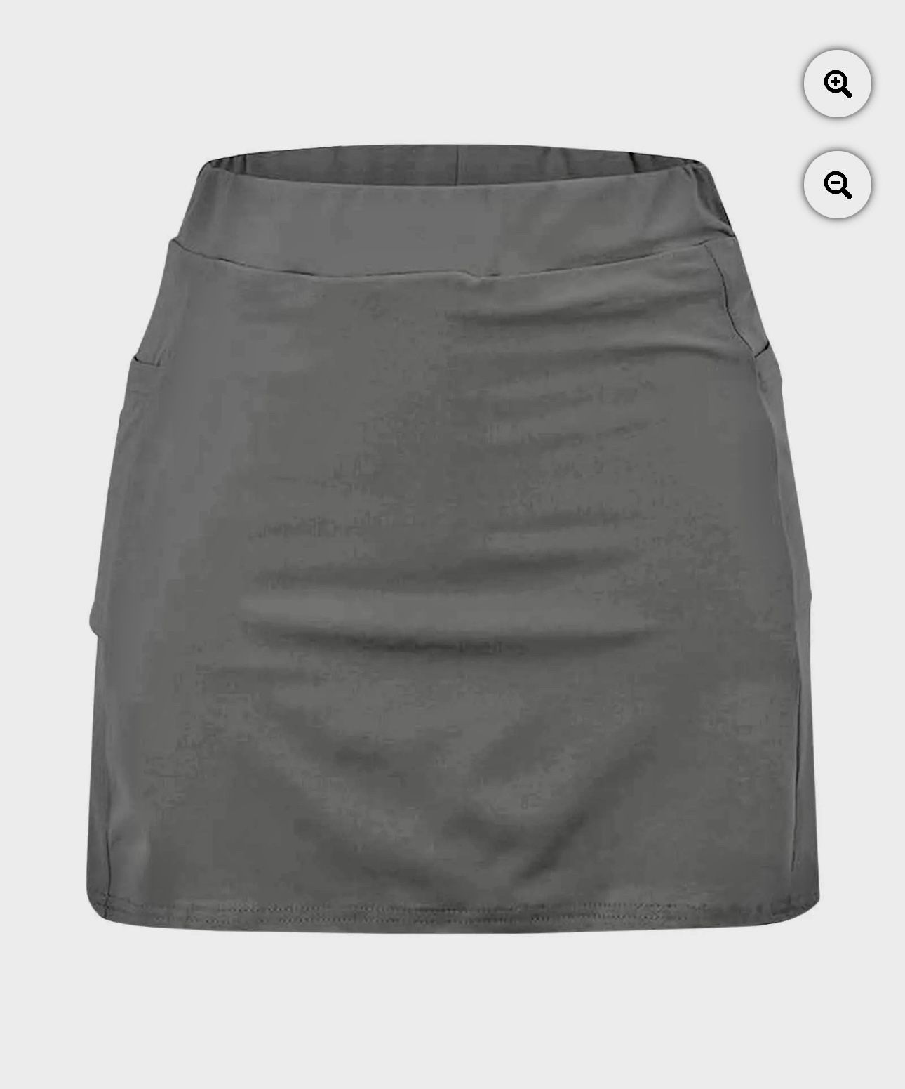 Women Athletic Yoga Tennis Skirt with Inner Shorts Grey Color Size L New Condition No Tag