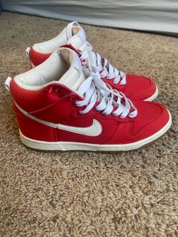 Nike Women’s Dunk High “ RED GUM “ Red/white Shoes Size 6