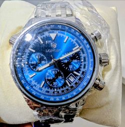 Light blue face watch come with box and brand new