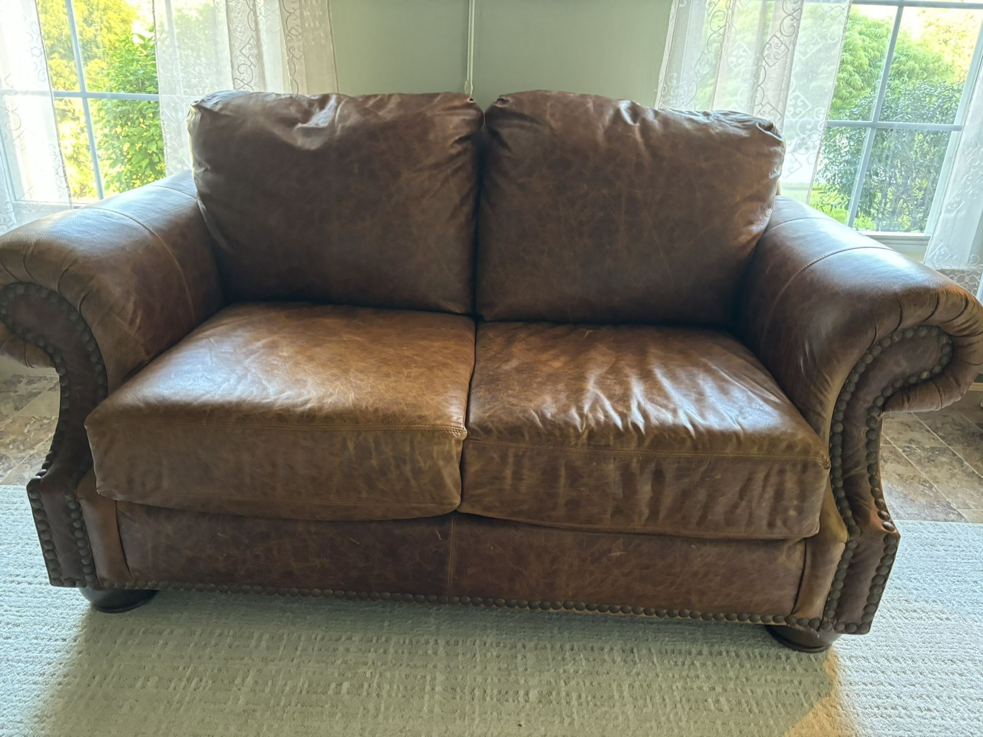 Leather Loveseat