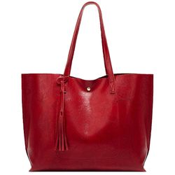 Women’s Red Top Handle Tote Bags Purse Shoulder Bags