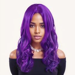 wig for Women Adults Purple