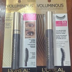 L'Oreal Paris Voluminous Original Curved Brush Waterproof Mascara, 350- Black Brown & 340 - Black