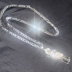 Silver San Judas Chain And Pendant NEW!! 