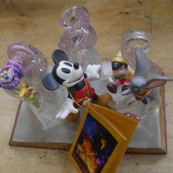 75 years Disney love laughter Dumbo Pinocchio 1998 book figurine COLLECTIBLE .
