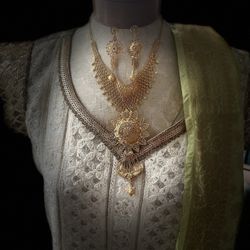 Asian Wedding Statement Necklace And Earrings