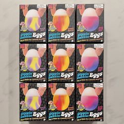 LOT of (9) Needoh Dippin Dazzler Eggs Set Easter Fidget Toy Squishy Stress Ball Pink Purple Yellow Ice Nice Mini Fuzz Gift Blue Target Drop ASMR Kids