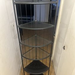 6 Tier Glass Corner Shelf