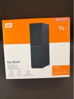 WD 14TB My Book Desktop External Hard Drive, USB 3.0, External HDD with Password Protection and Backup Software - WDBBGB0140HBK-NESN