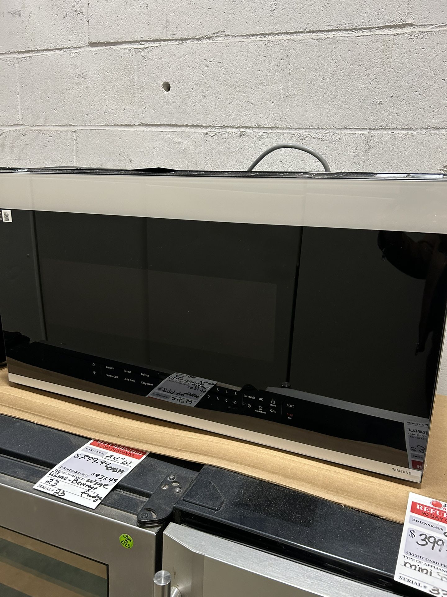 Samsung Bespoke White Overtherange Microwave
