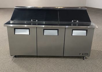 72” True 3 Door Mega Top Sandwich Table